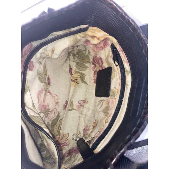 BRIGHTON D136855 MEIDUM BLACK PEBBLED LEATHER SHOULDER BAG - Picture 8 of 12